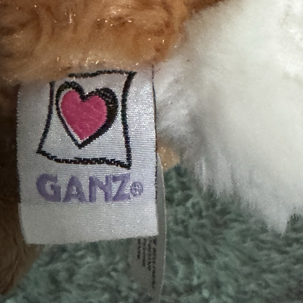 Ganz Bunny Rabbit Plush Stuffed Animal Toy Bean Bag Brown Textured Fur Soft 6" - Picture 8 of 8